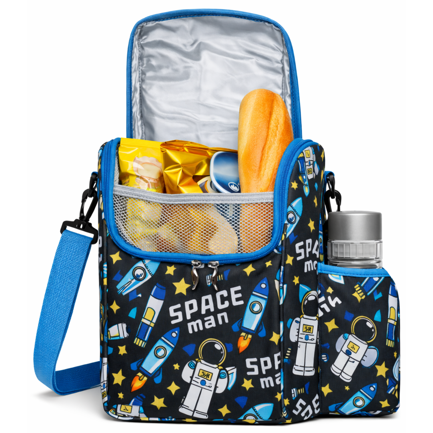 SANNEA Kids Insulated Lunch Bag with Bottle Holder – Waterproof Thermal Cooler for School, Travel & Everyday Use (7L)