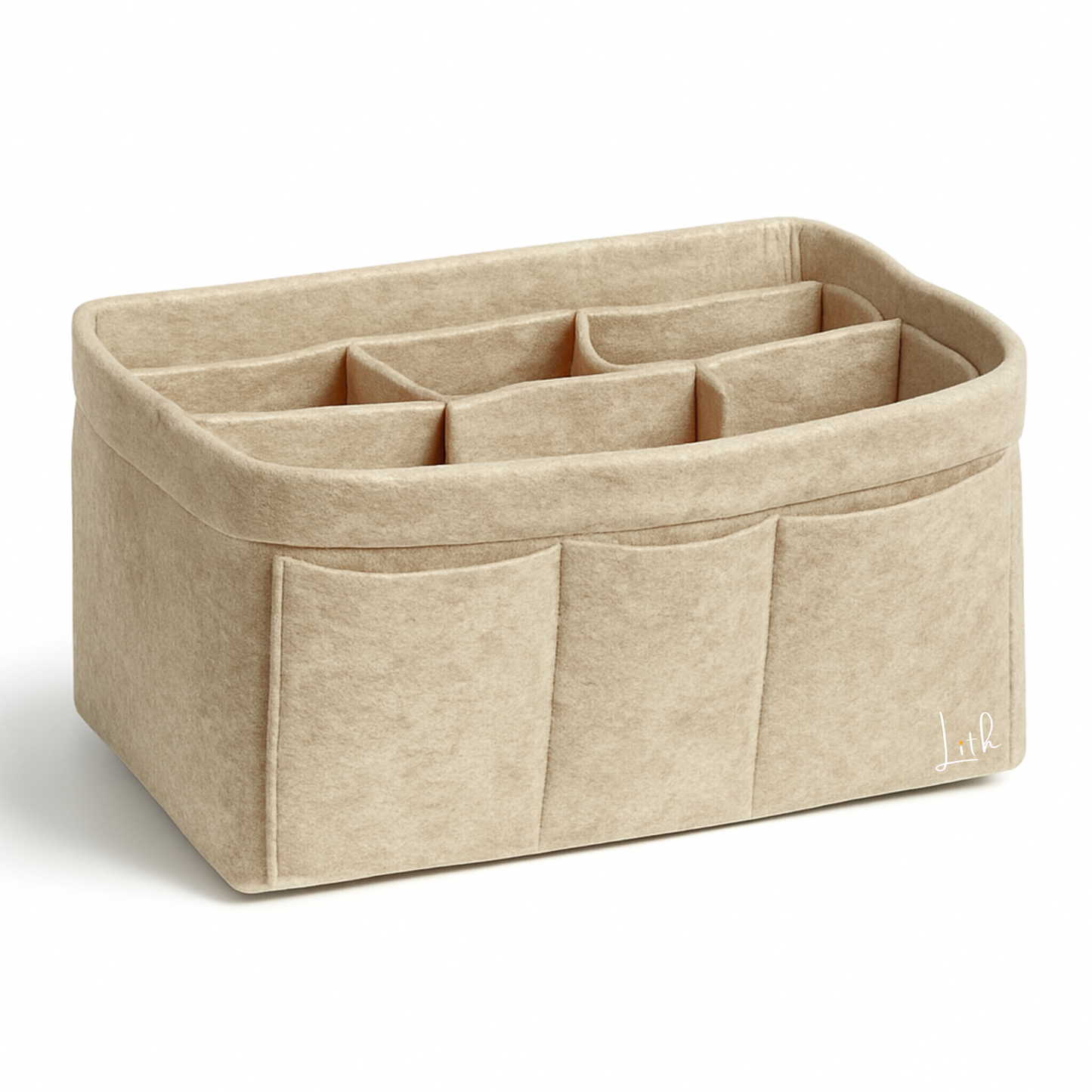 2-in-1 Handbag Organizer Insert – Lightweight Felt Tote Bag Organizer with Removable Pouch