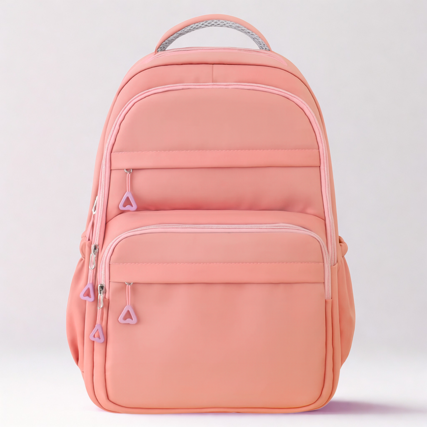 Lith 5-Pocket Oxford Nylon School & Commute Backpack – Deep Pink (31 x 45 x 23 cm)