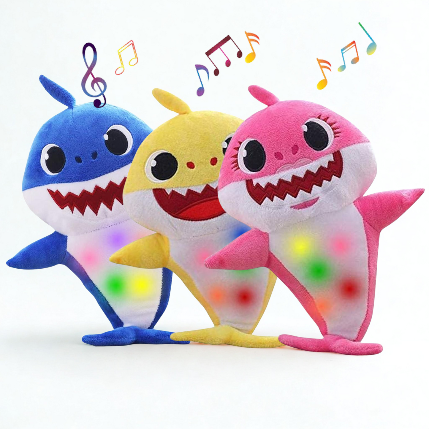 Baby Shark Soft Singing Light Up Plush Toy – Cuddly Musical Shark with Lights (26cm)