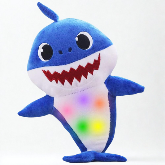 Baby Shark Soft Singing Light Up Plush Toy – Cuddly Musical Shark with Lights (26cm)