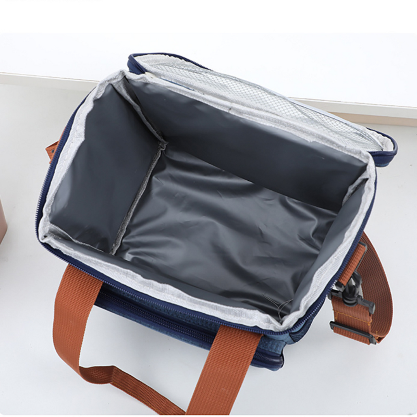 BRIVILAS Insulated Lunch Cooler Bag – Waterproof Thermal Lunch Tote with Strap (21 × 14.5 × 24 cm)