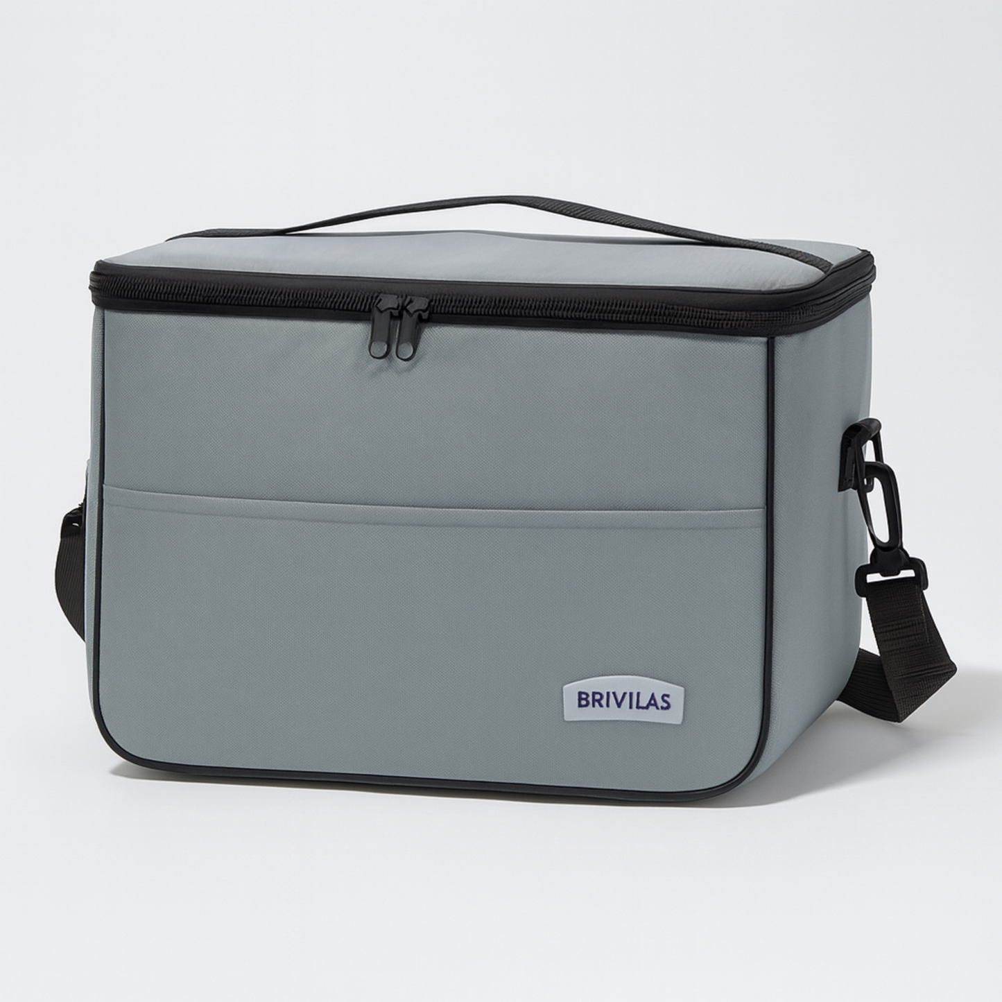 Thermal Foil-Insulated Large Square Lunch Cooler Bag with Strap