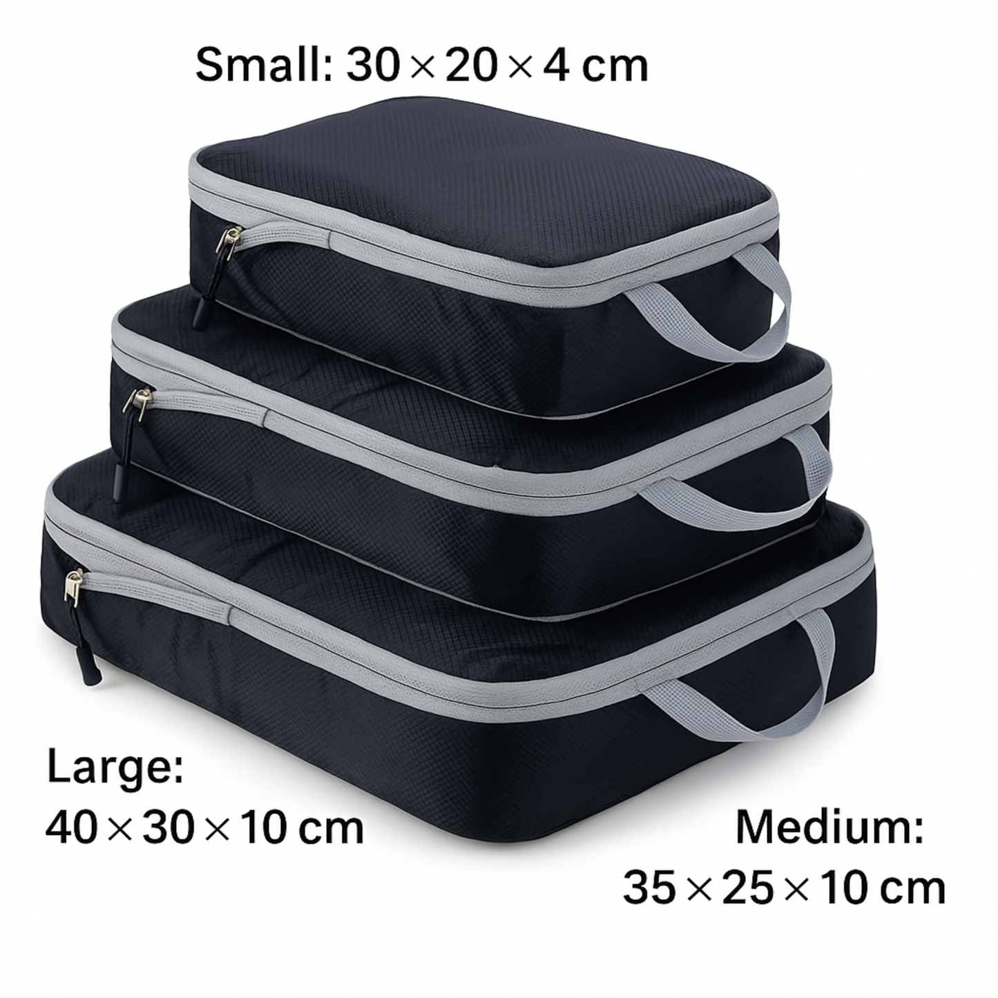 LITH 3-Piece Compression Packing Cubes Set