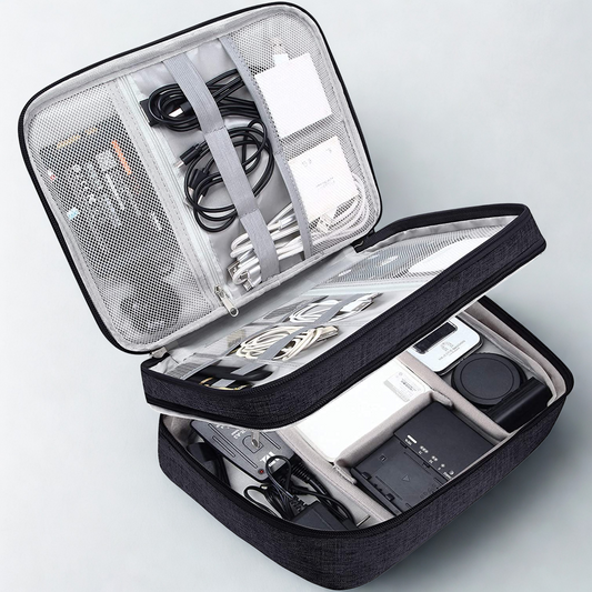 Double Layer Travel Electronics Accessories Organizer Bag
