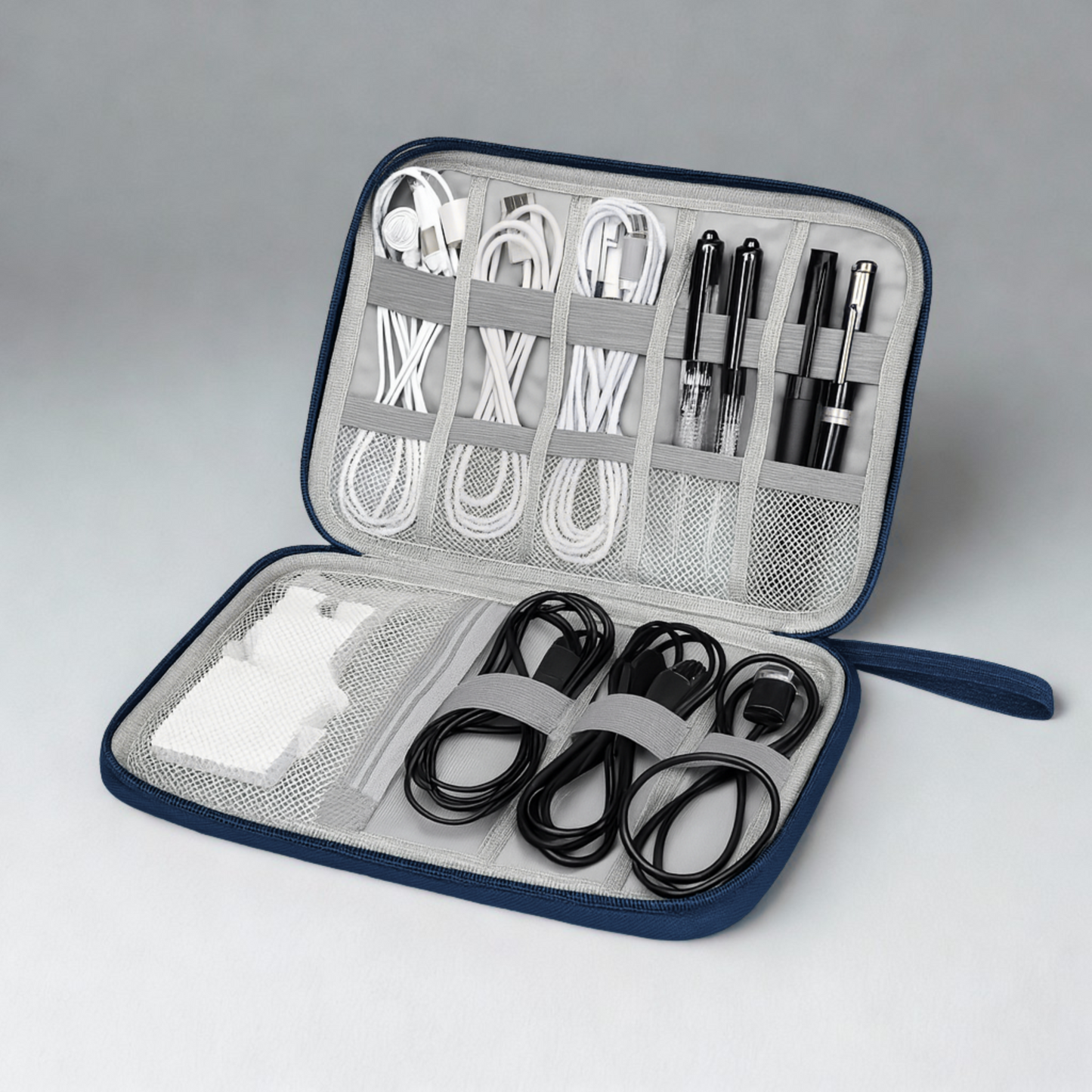 Cable Organizer Bag – Travel Essentials Electronics Organizer with Handle
