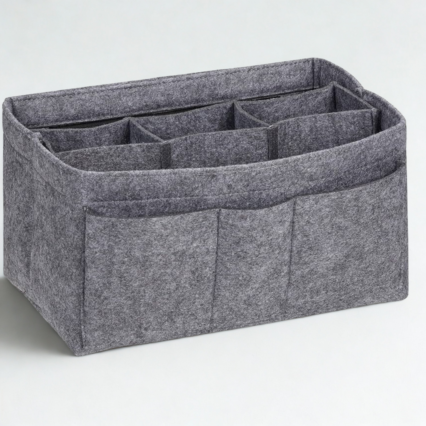2-in-1 Handbag Organizer Insert – Lightweight Felt Tote Bag Organizer with Removable Pouch