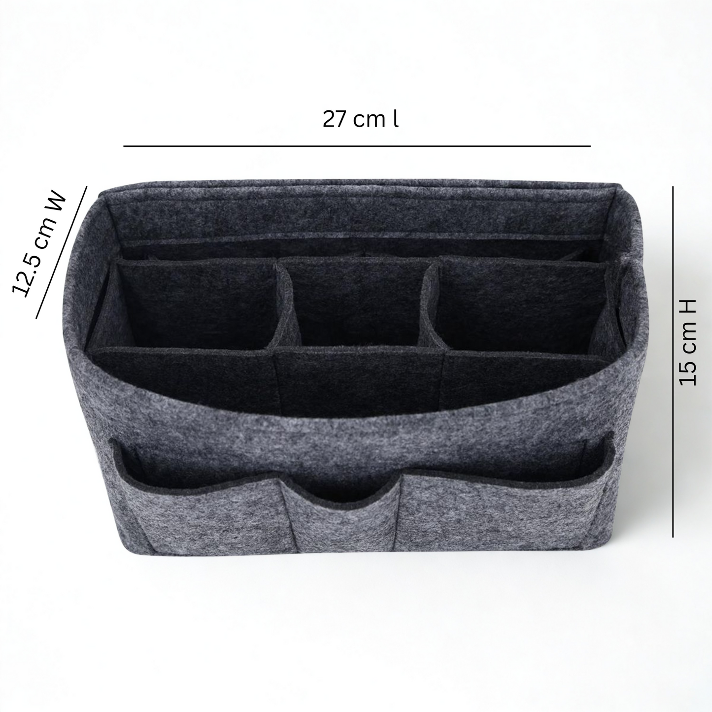 2-in-1 Handbag Organizer Insert – Lightweight Felt Tote Bag Organizer with Removable Pouch