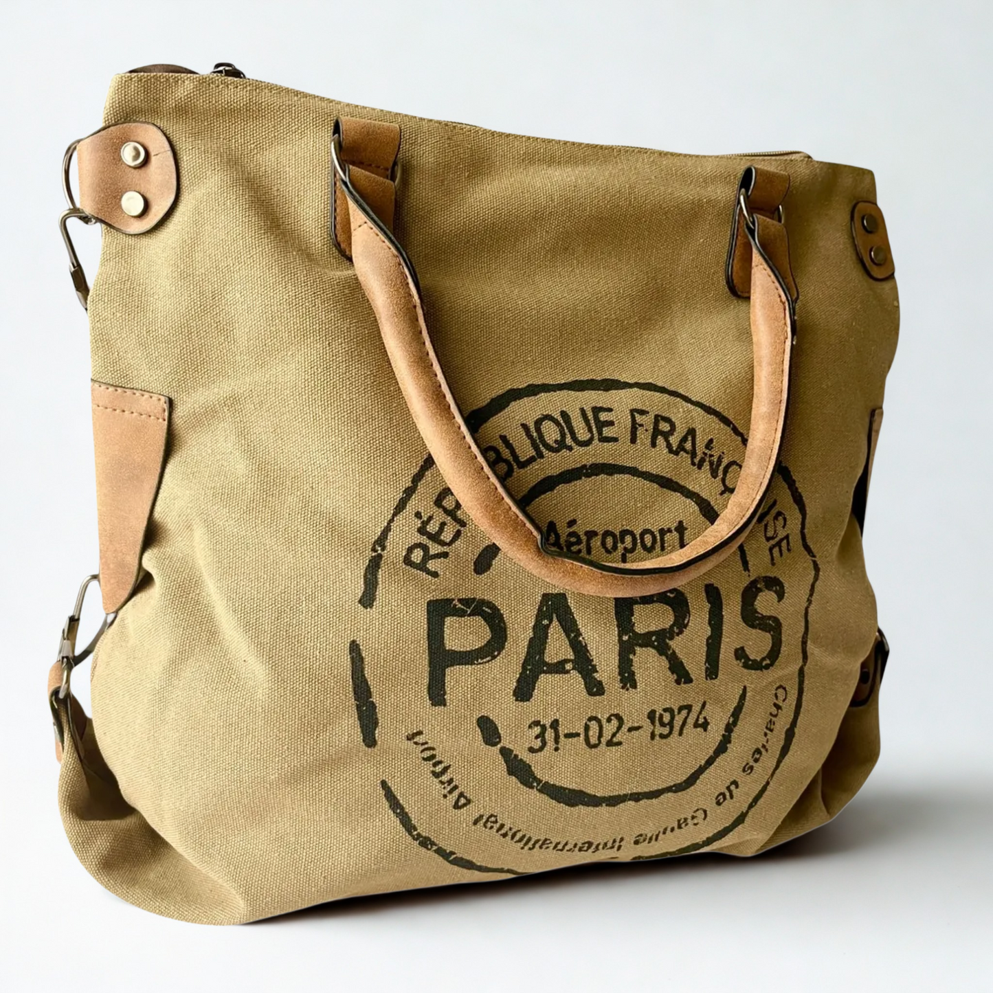 Splendid Large Vintage Canvas Tote Handbag