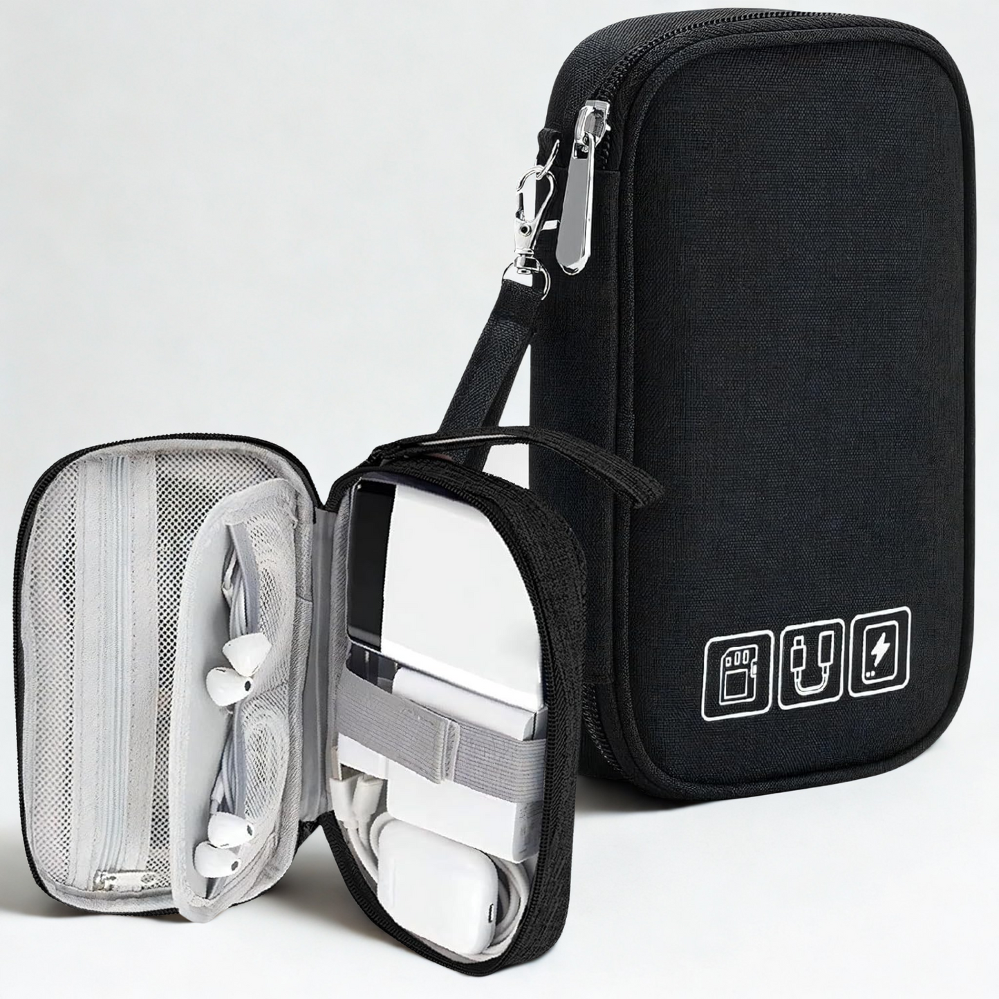 Portable Waterproof Cable Organizer Pouch – Travel USB & Electronics Charger Bag