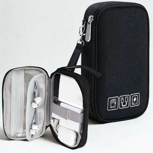 Portable Waterproof Cable Organizer Pouch – Travel USB & Electronics Charger Bag