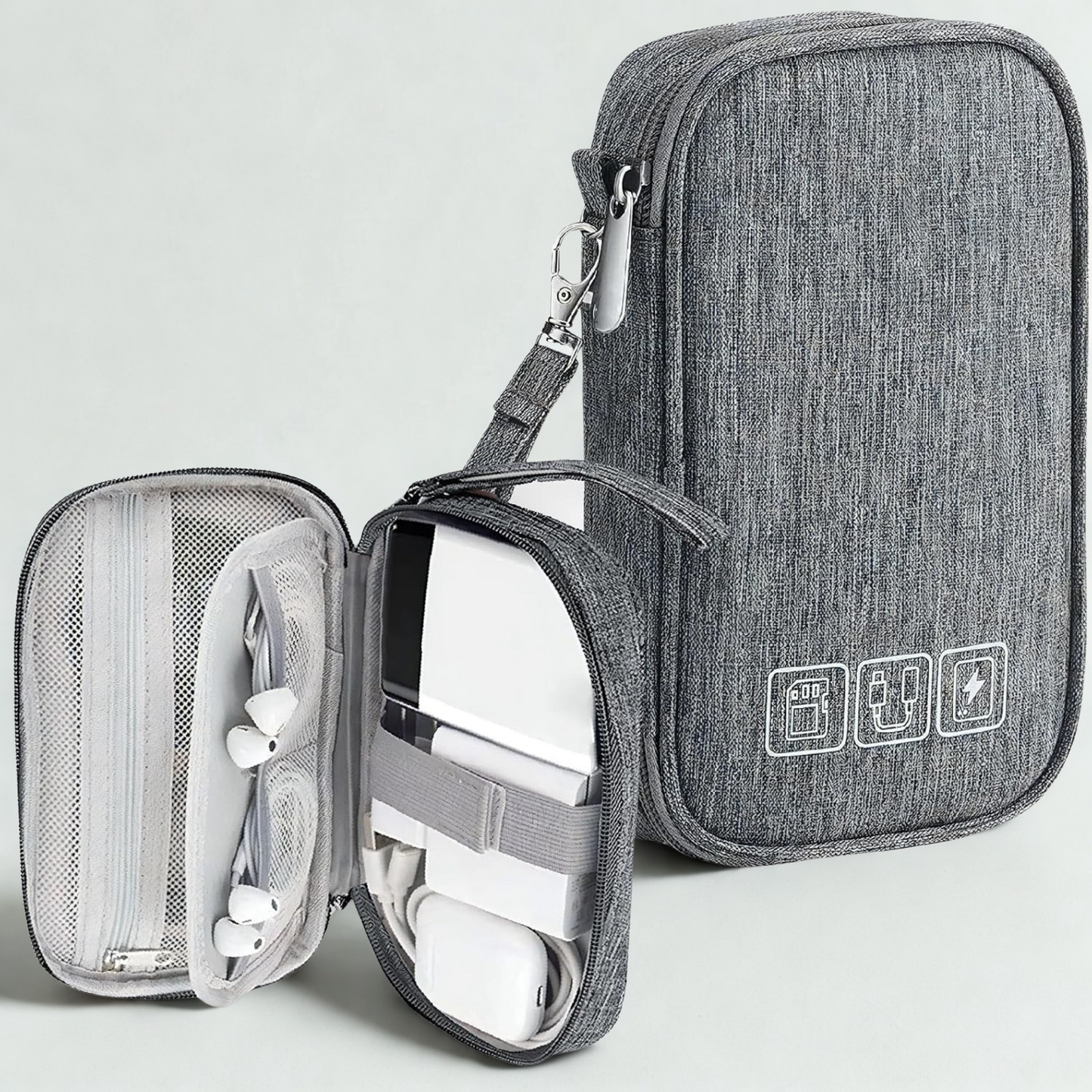 Portable Waterproof Cable Organizer Pouch – Travel USB & Electronics Charger Bag