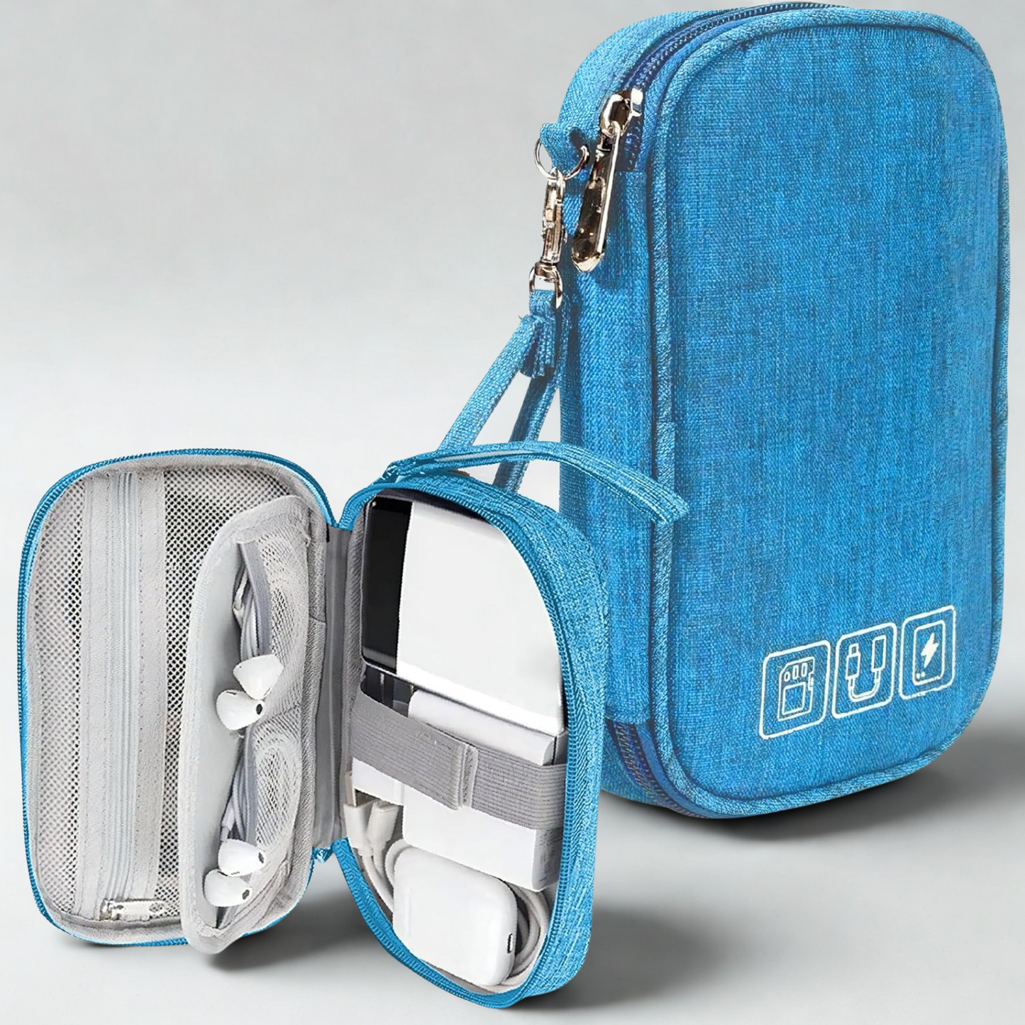 Portable Waterproof Cable Organizer Pouch – Travel USB & Electronics Charger Bag