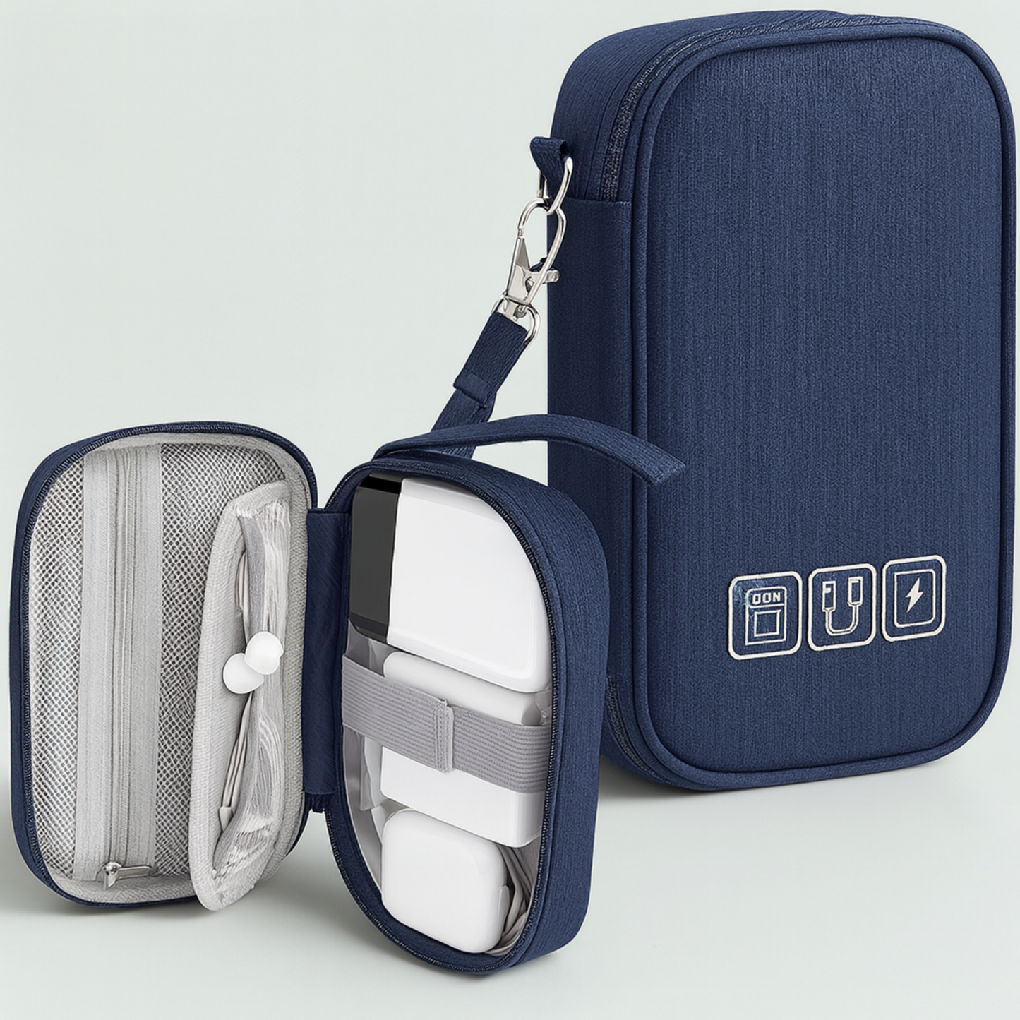 Portable Waterproof Cable Organizer Pouch – Travel USB & Electronics Charger Bag