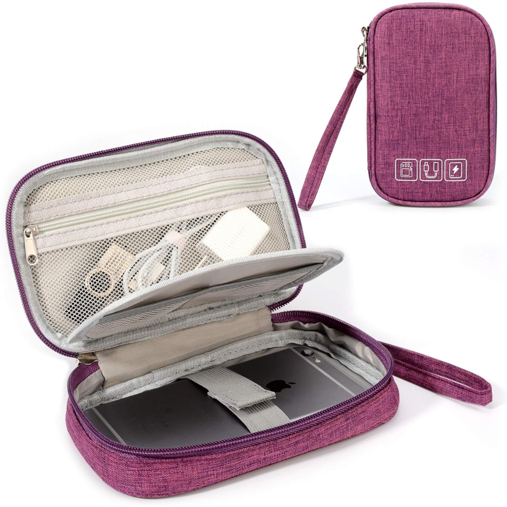 Portable Waterproof Cable Organizer Pouch – Travel USB & Electronics Charger Bag