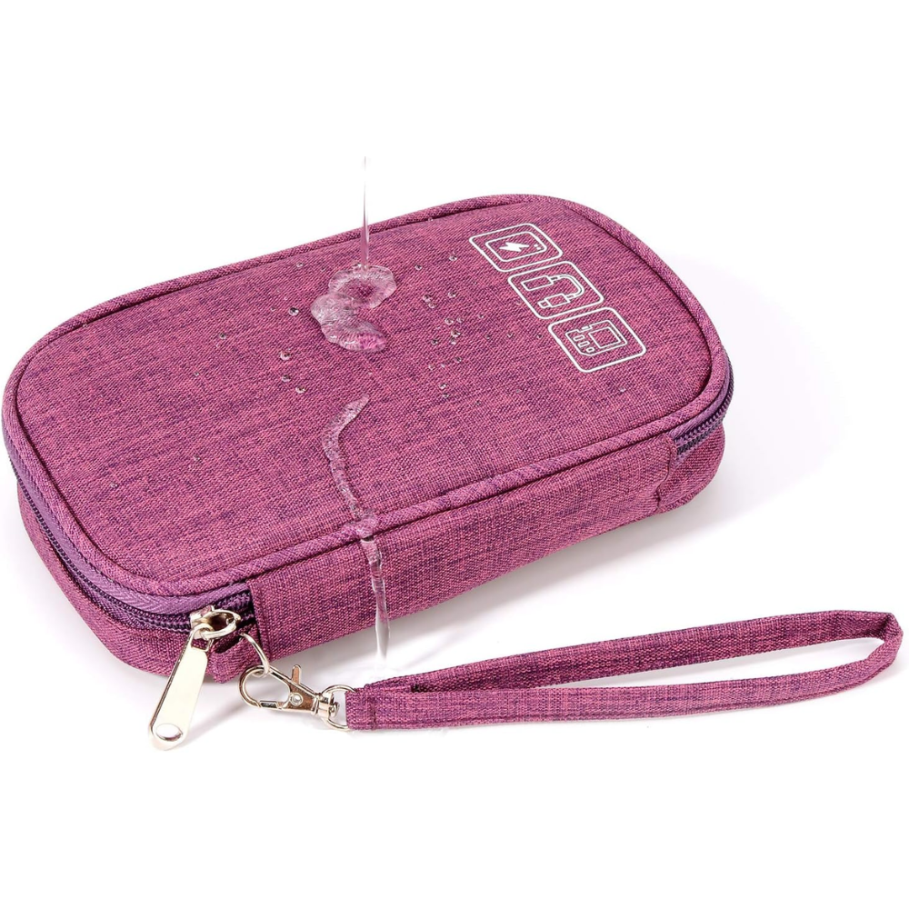 Portable Waterproof Cable Organizer Pouch – Travel USB & Electronics Charger Bag