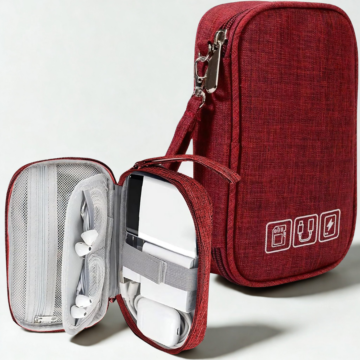 Portable Waterproof Cable Organizer Pouch – Travel USB & Electronics Charger Bag