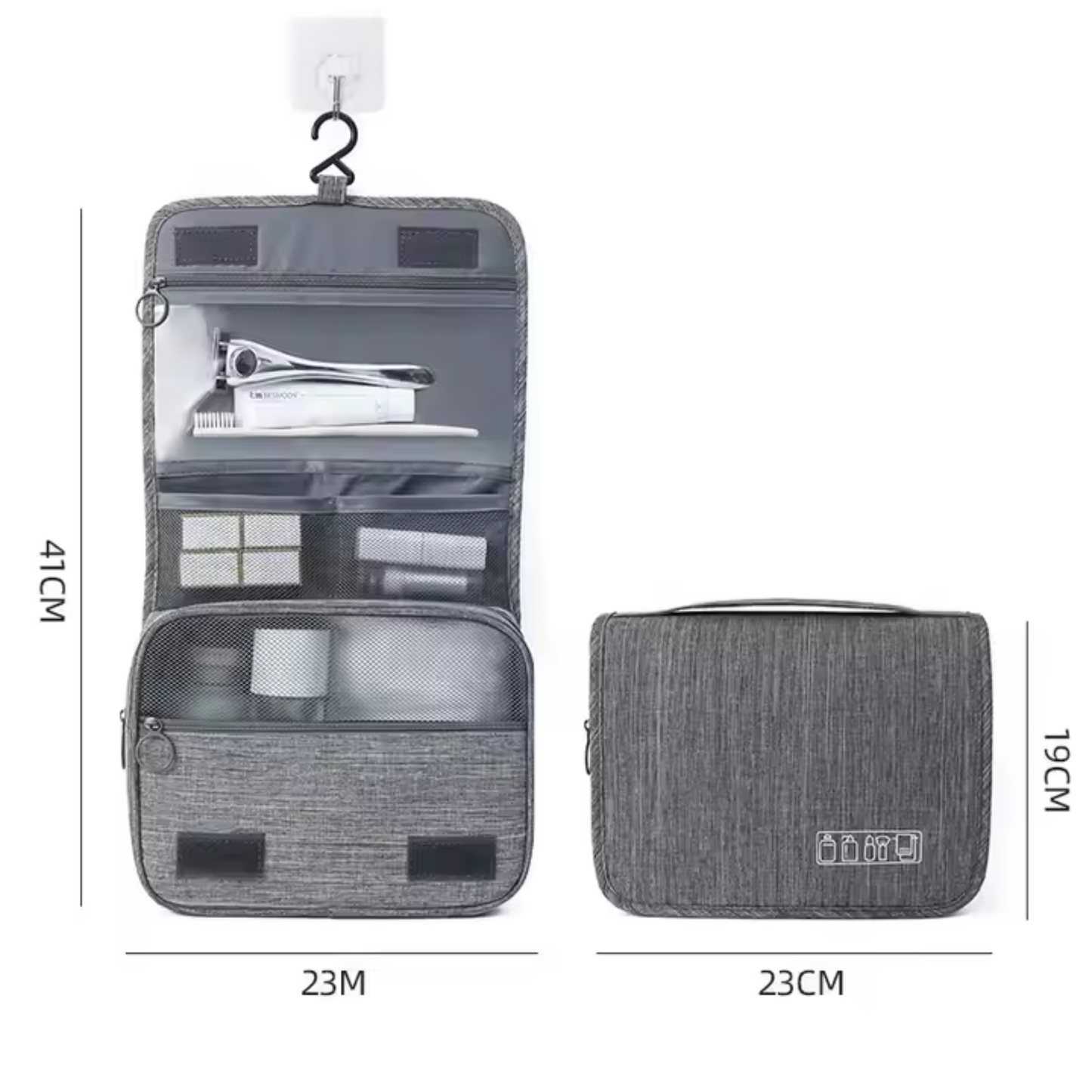 Waterproof Hanging Travel Toiletry & Makeup Shower Bag