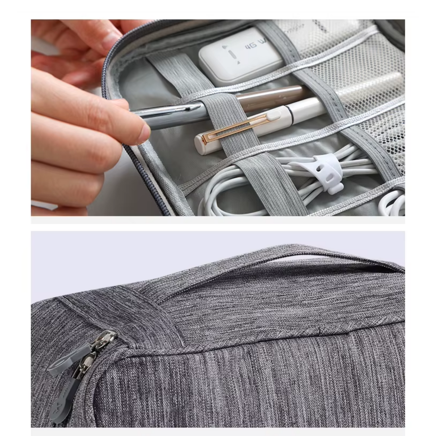 Travel Universal Accessories Organizer Bag – Waterproof Electronics Storage Case for Cables, Chargers & Tech Essentials