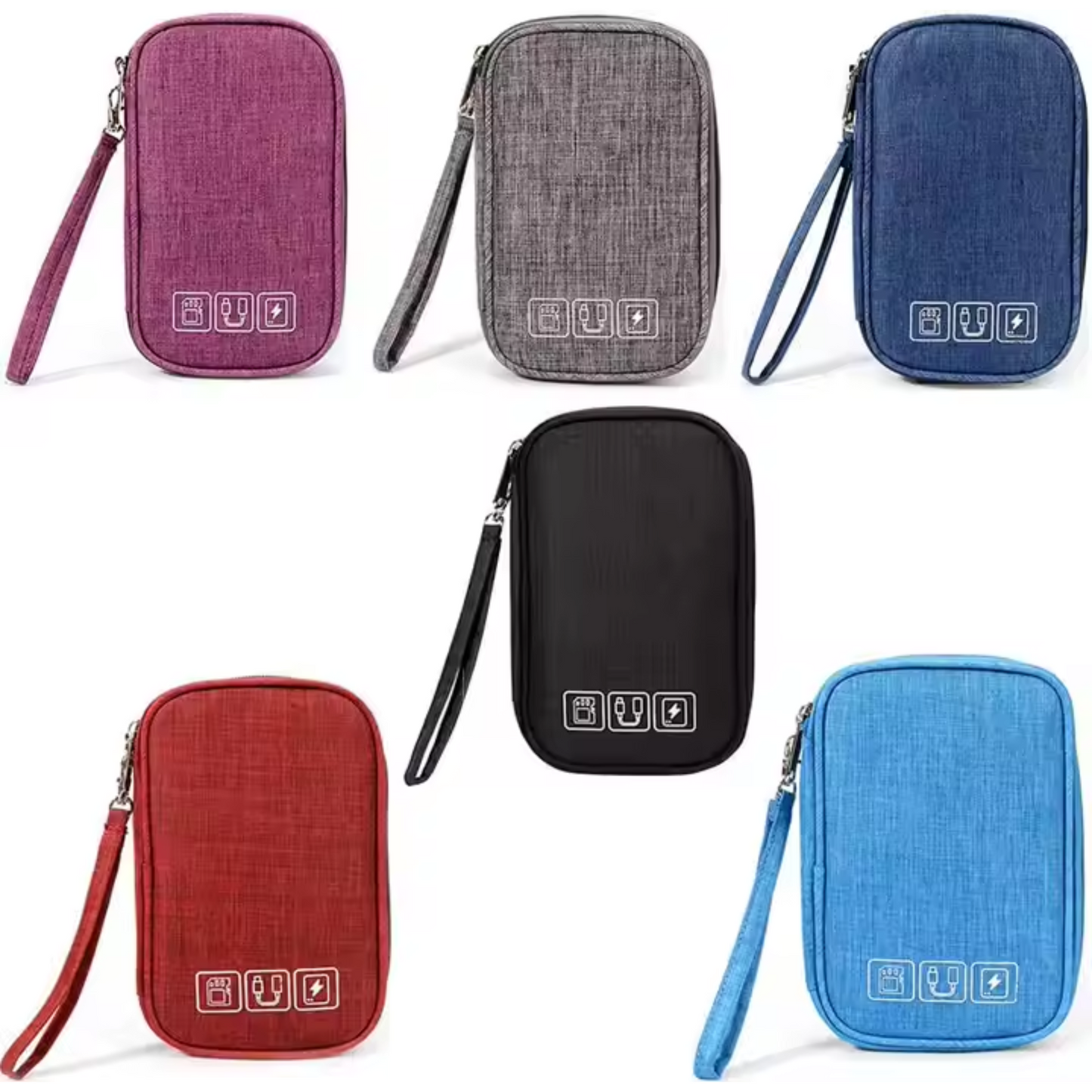 Portable Waterproof Cable Organizer Pouch – Travel USB & Electronics Charger Bag