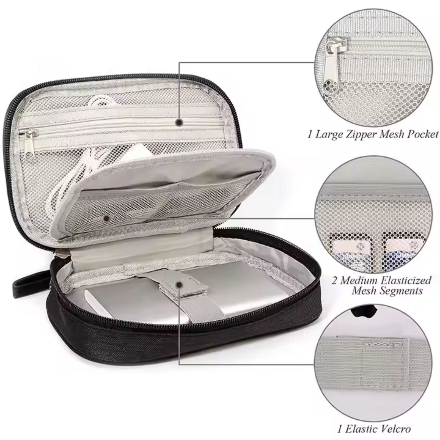 Portable Waterproof Cable Organizer Pouch – Travel USB & Electronics Charger Bag