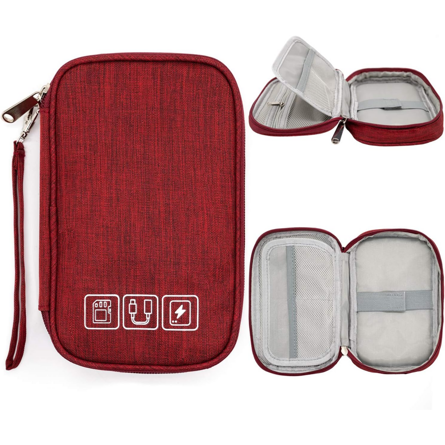 Portable Waterproof Cable Organizer Pouch – Travel USB & Electronics Charger Bag