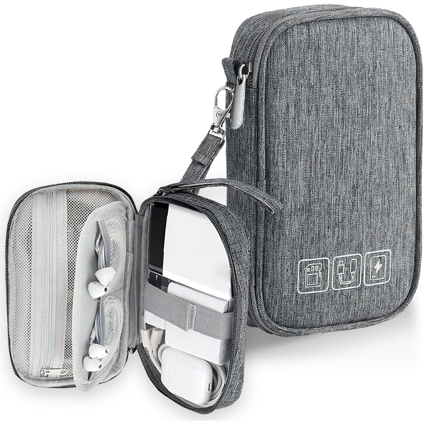 Portable Waterproof Cable Organizer Pouch – Travel USB & Electronics Charger Bag