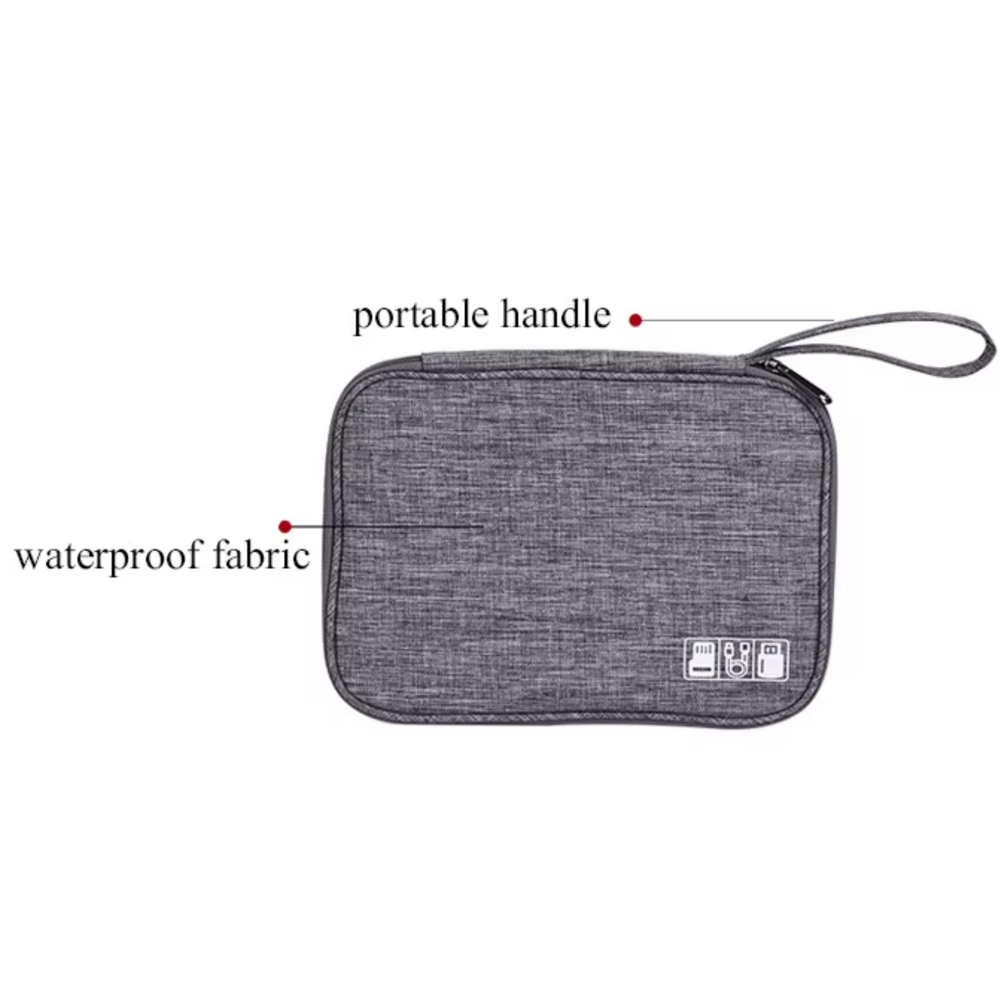Cable Organizer Bag – Travel Essentials Electronics Organizer with Handle