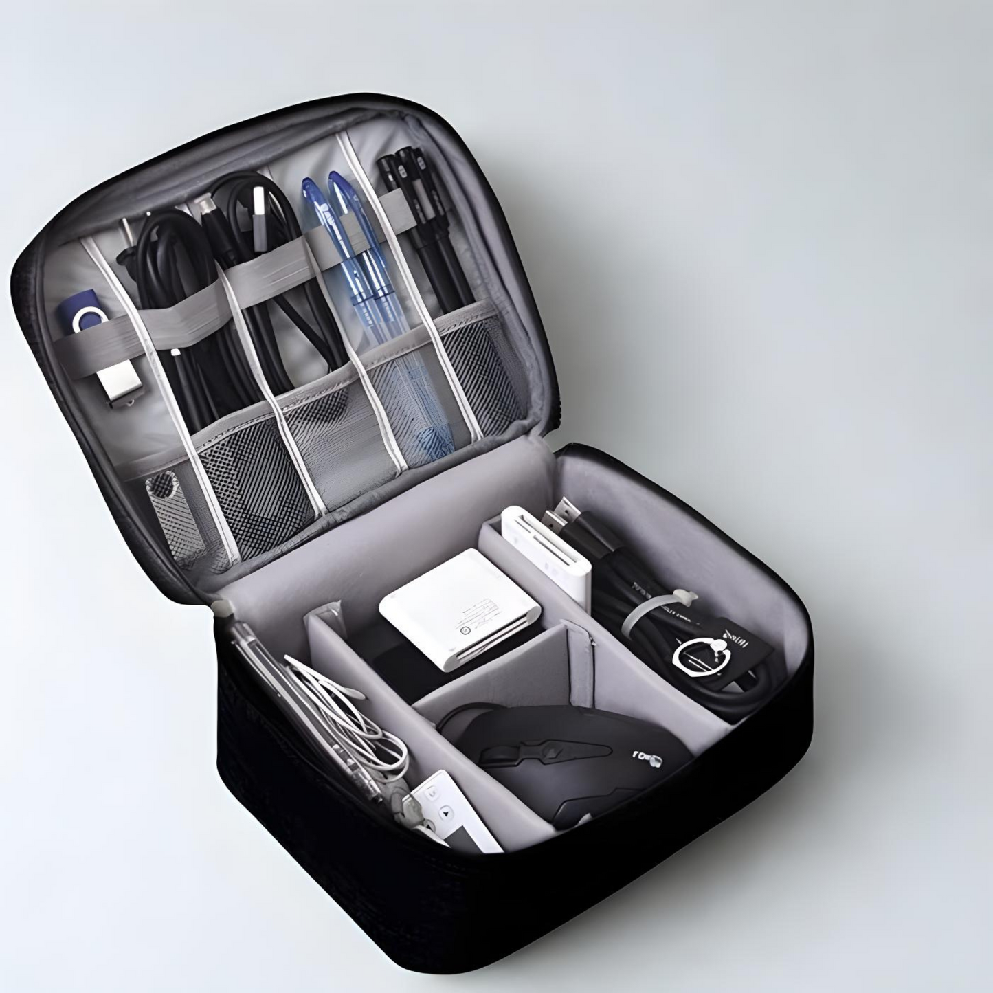 Travel Universal Accessories Organizer Bag – Waterproof Electronics Storage Case for Cables, Chargers & Tech Essentials