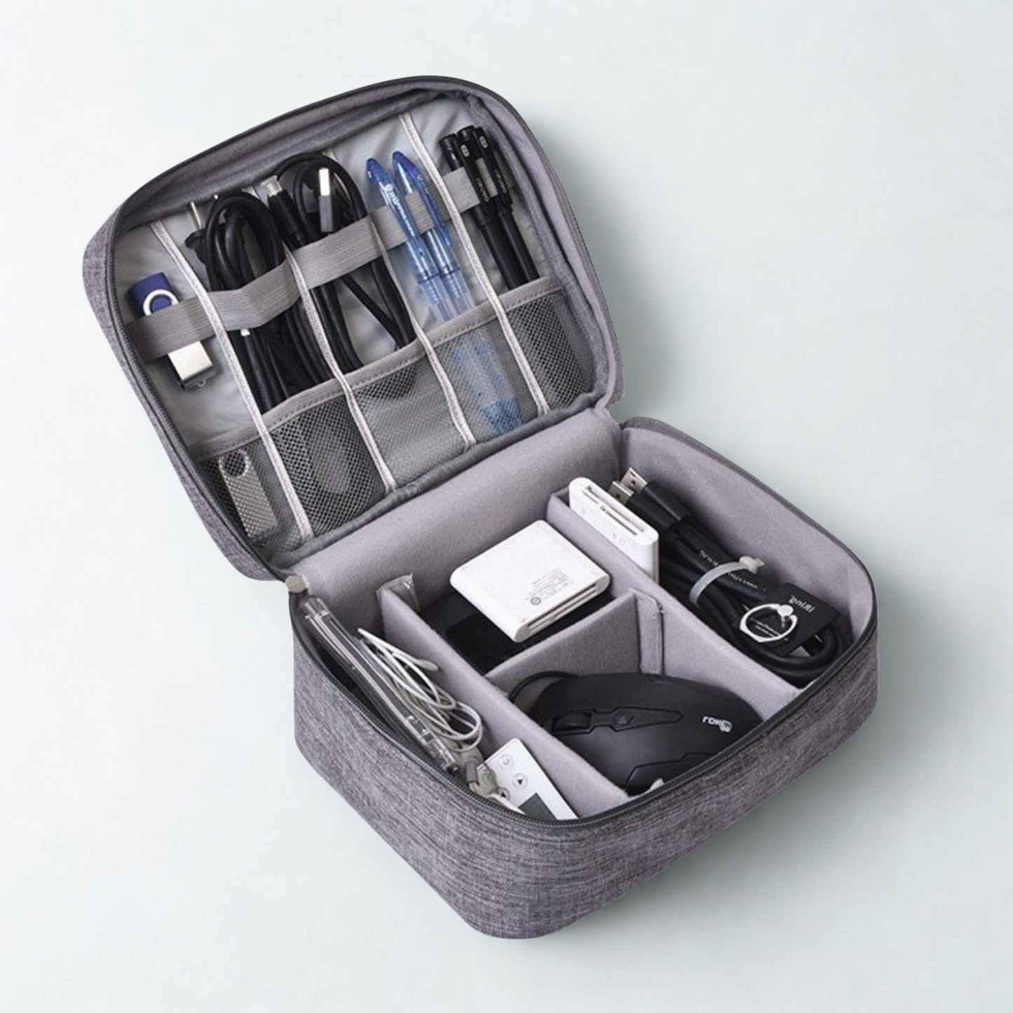 Travel Universal Accessories Organizer Bag – Waterproof Electronics Storage Case for Cables, Chargers & Tech Essentials