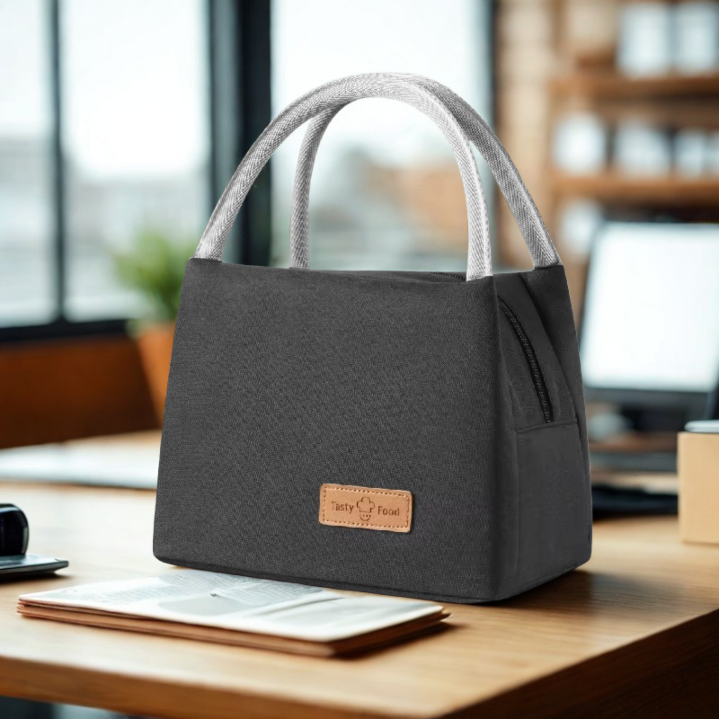 Tasty Food Plain Foil Insulated Lunch Bag