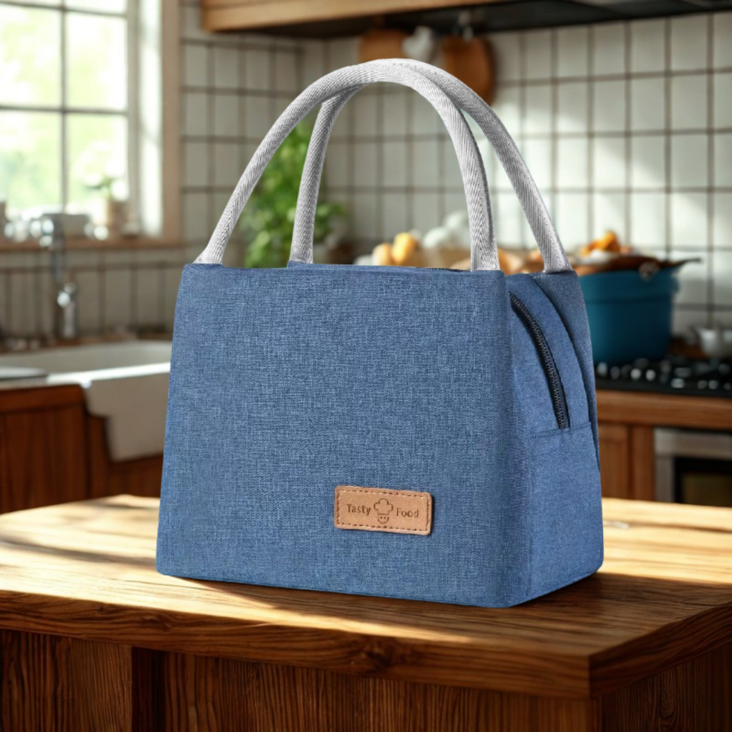 Tasty Food Plain Foil Insulated Lunch Bag
