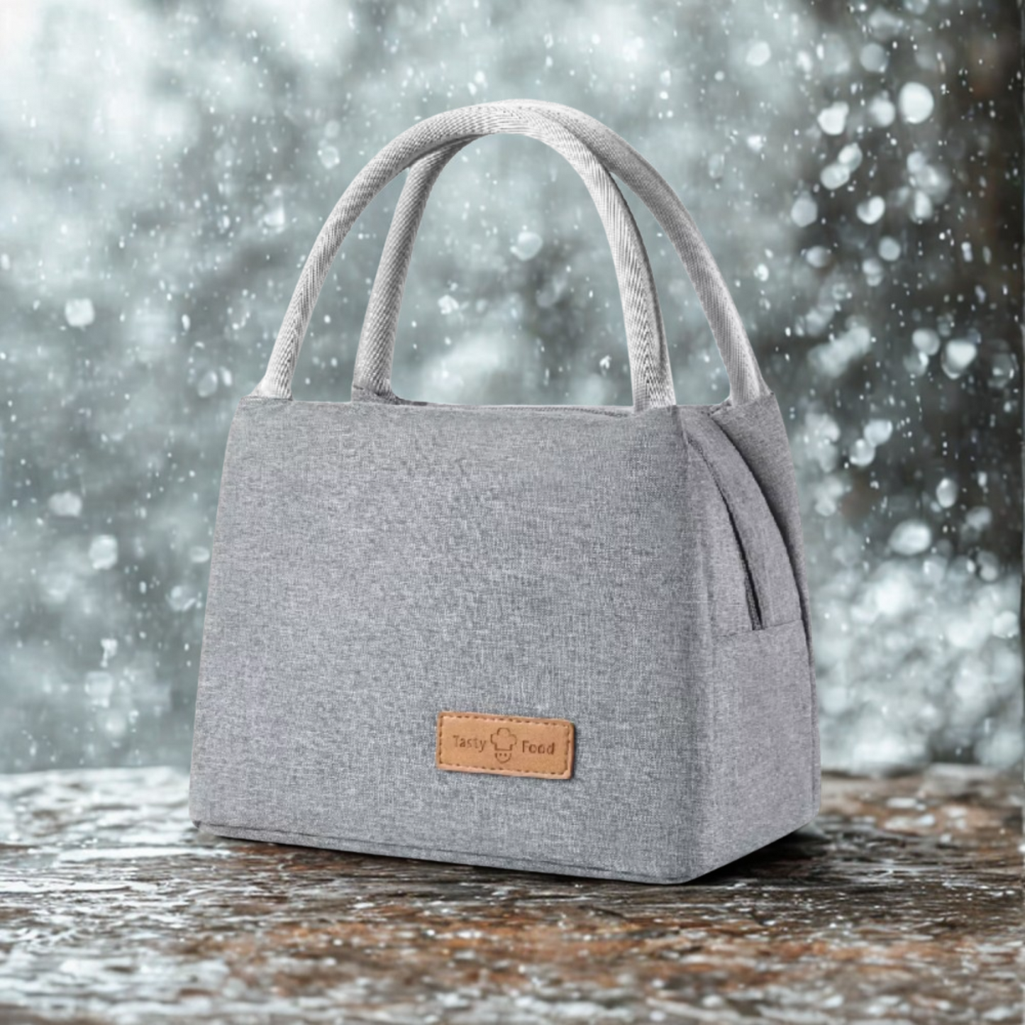 Tasty Food Plain Foil Insulated Lunch Bag