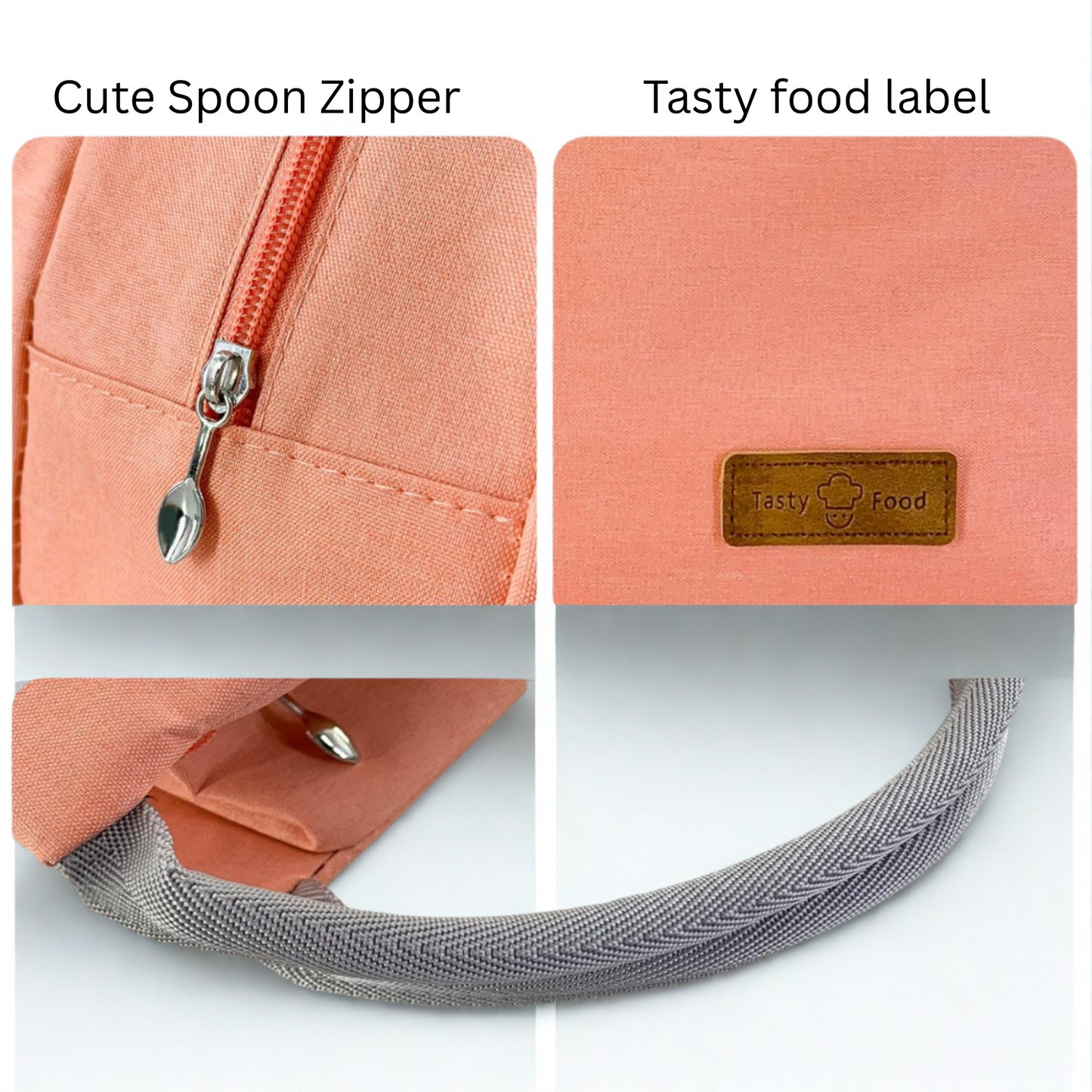 Tasty Food Plain Foil Insulated Lunch Bag