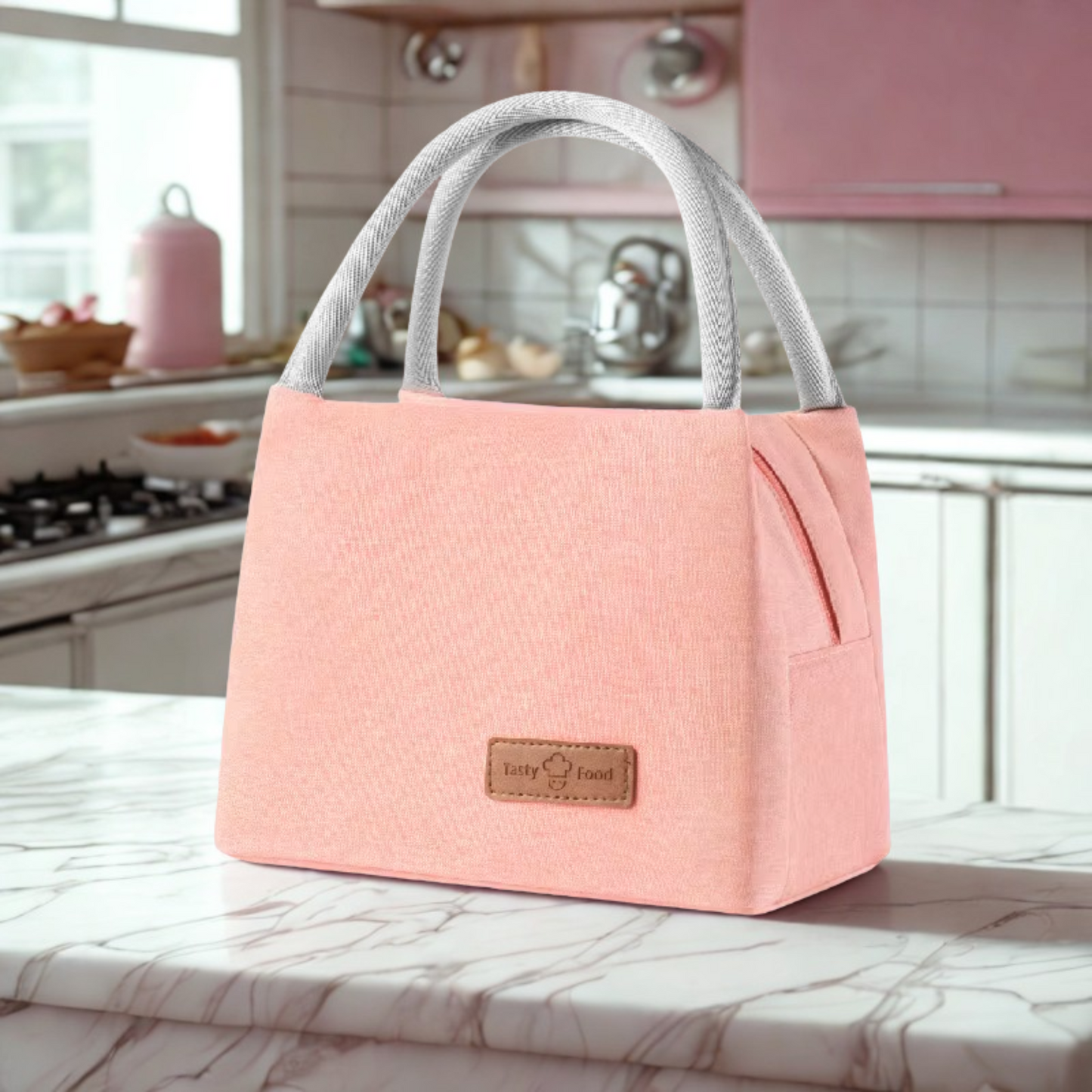 Tasty Food Plain Foil Insulated Lunch Bag