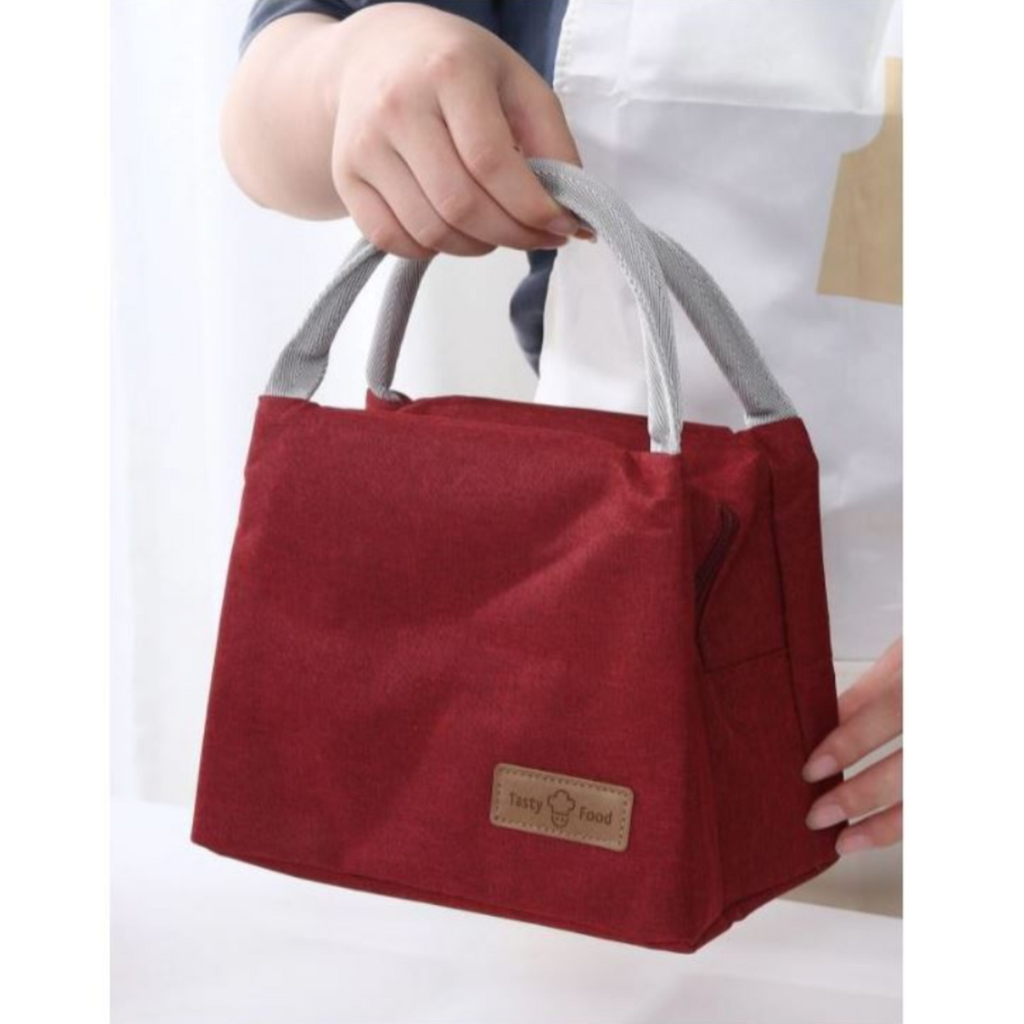 Tasty Food Plain Foil Insulated Lunch Bag