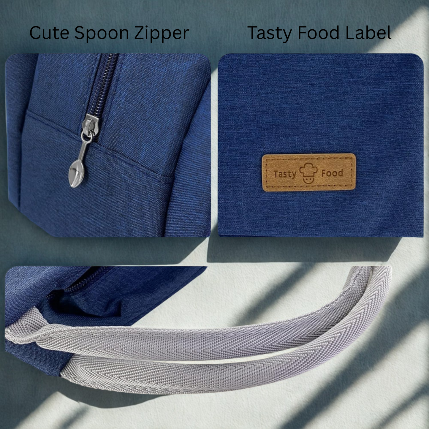 Tasty Food Plain Foil Insulated Lunch Bag