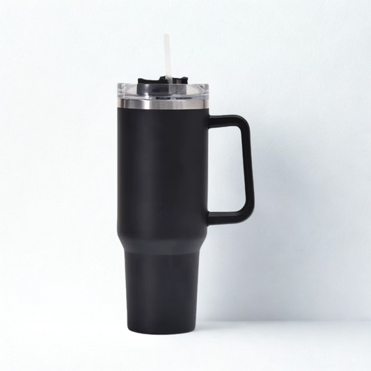 LITH 1200ml Insulated Tumbler with Handle & Straw — Leakproof Stainless Steel Travel Mug