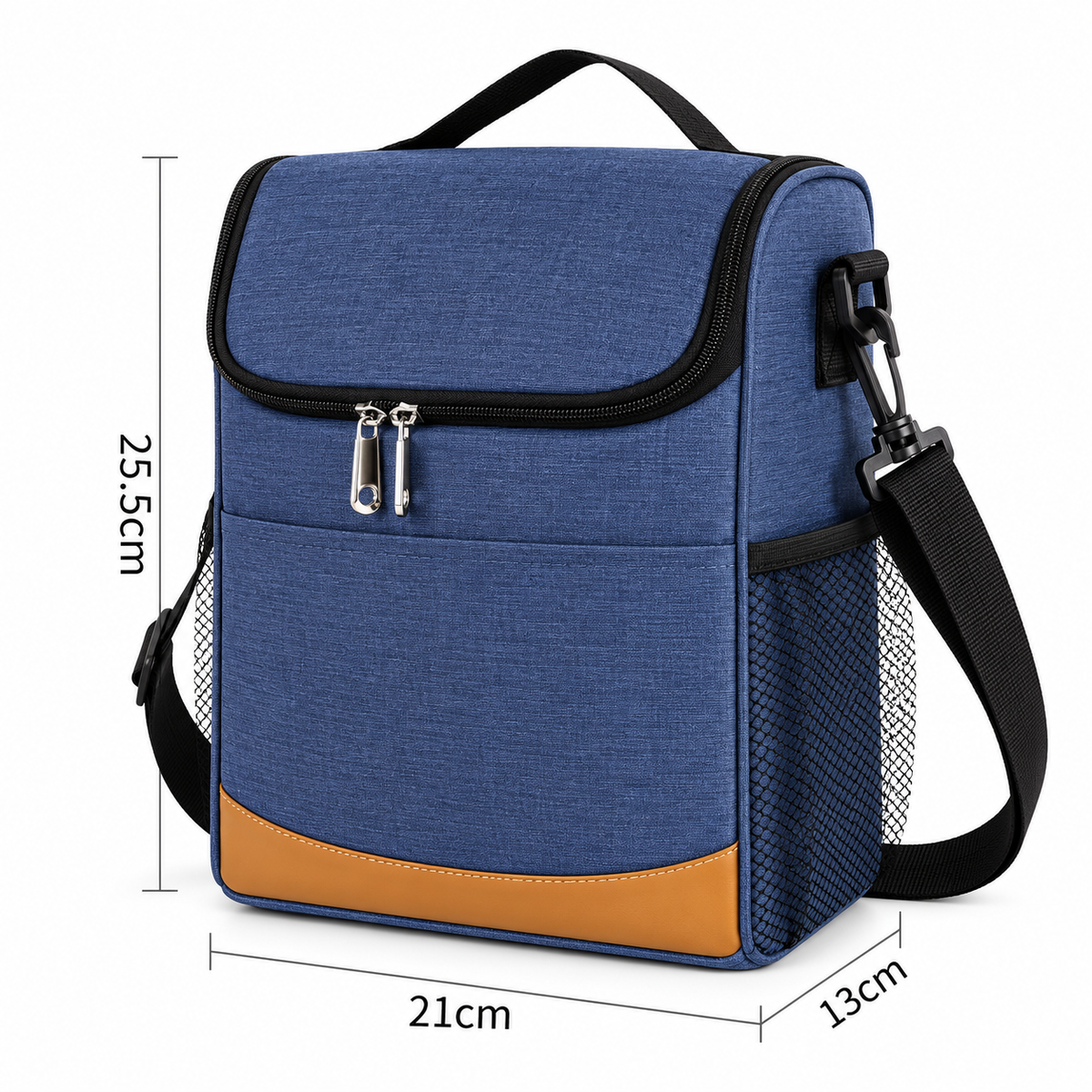 LITH 7L Insulated Lunch Bag – Water-Resistant Oxford Cooler Bag with Shoulder Strap & Mesh Side Pockets