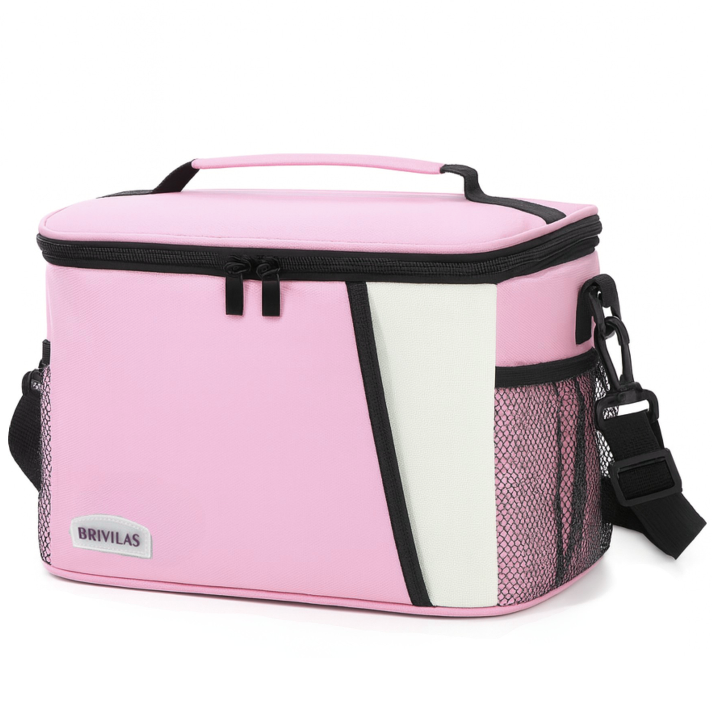 LITH Thermal Stripe Lunch Bag – Insulated Oxford Cooler Tote