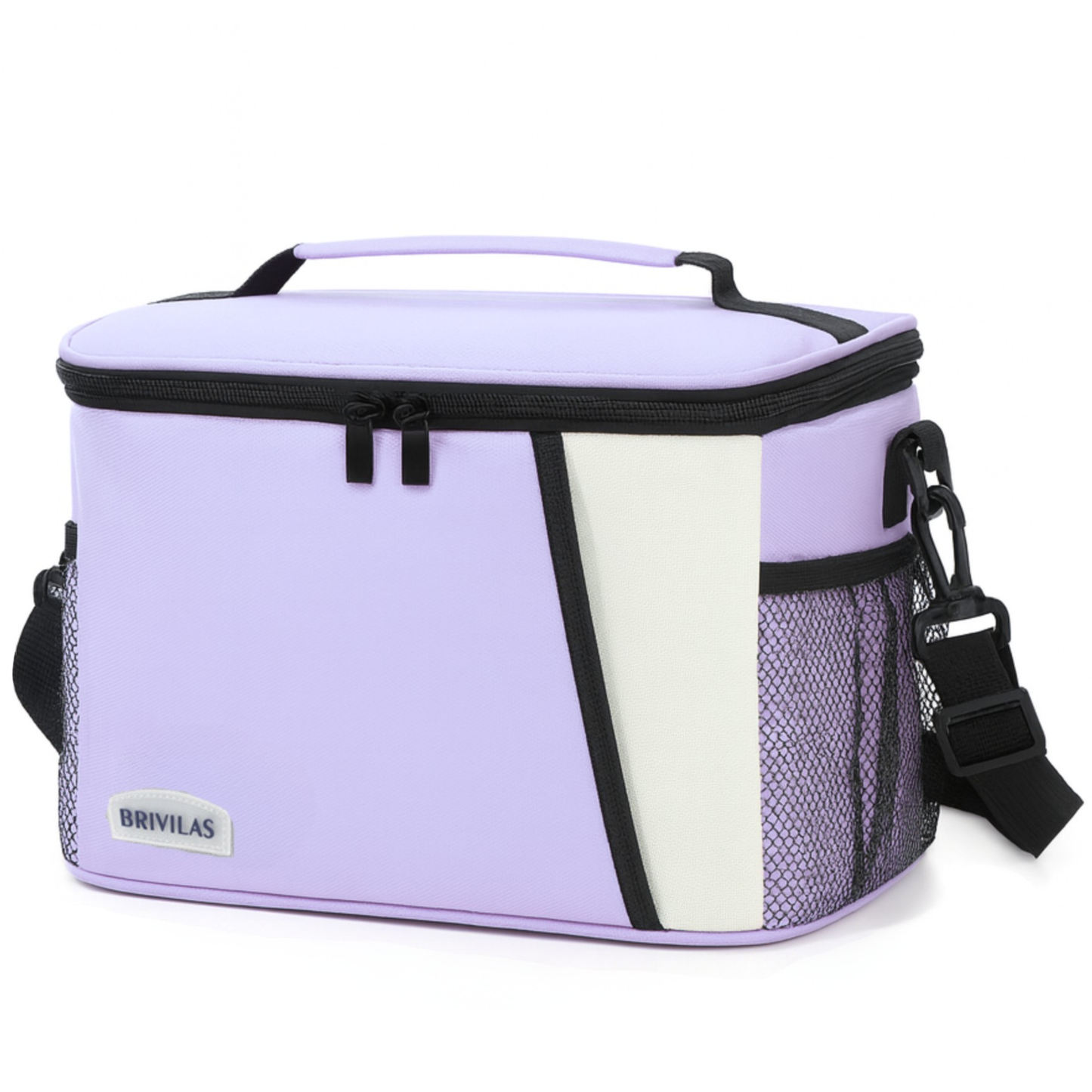 LITH Thermal Stripe Lunch Bag – Insulated Oxford Cooler Tote