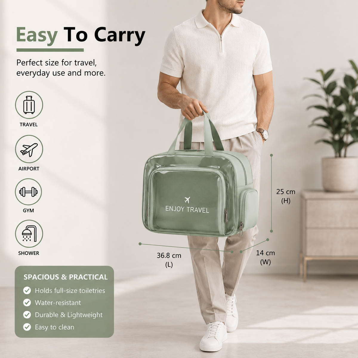 LITH Limited Edition Multi-Compartment Travel Organiser Bag – 36.8 cm