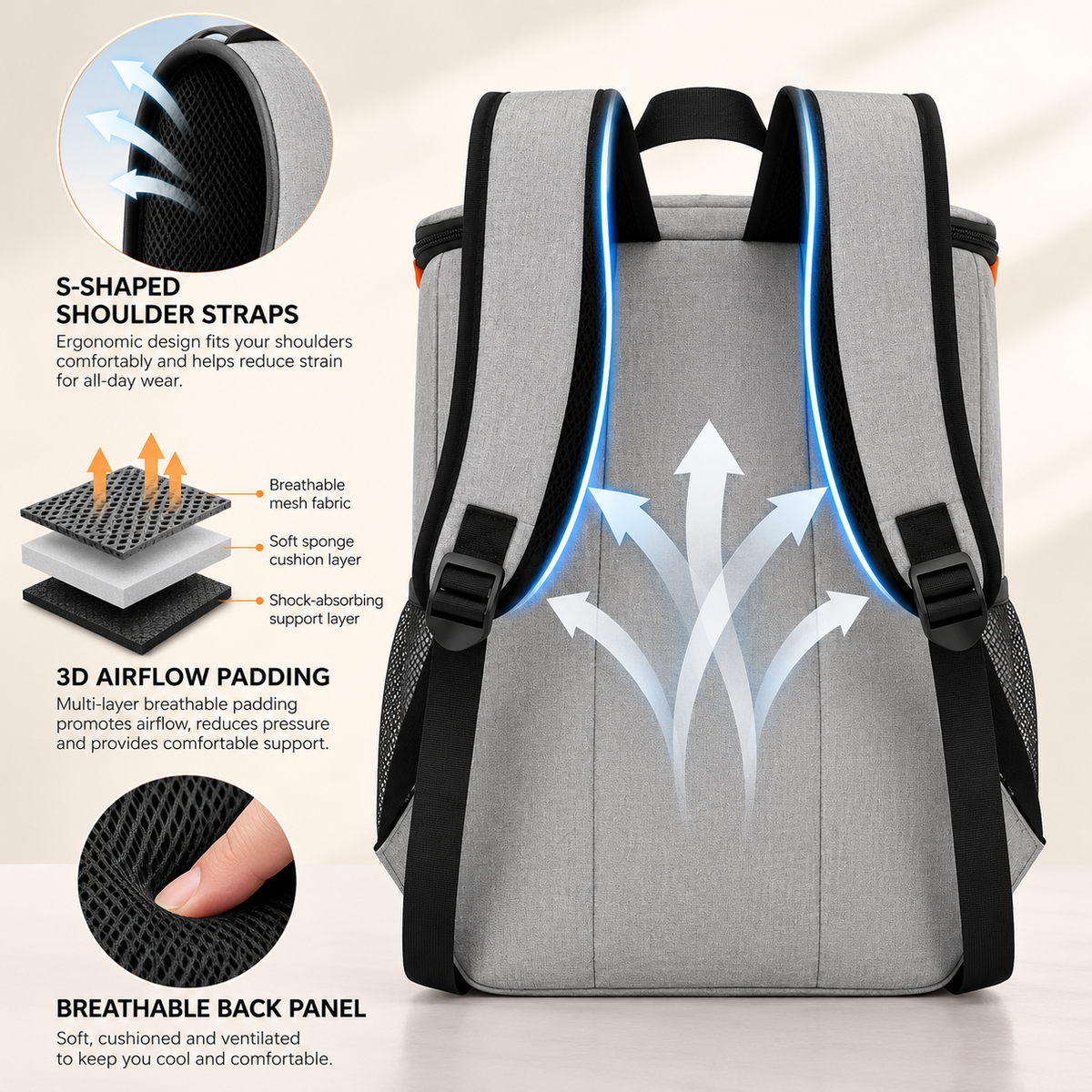 LITH 24L Cooler Backpack – Insulated Lunch & Picnic Day Pack