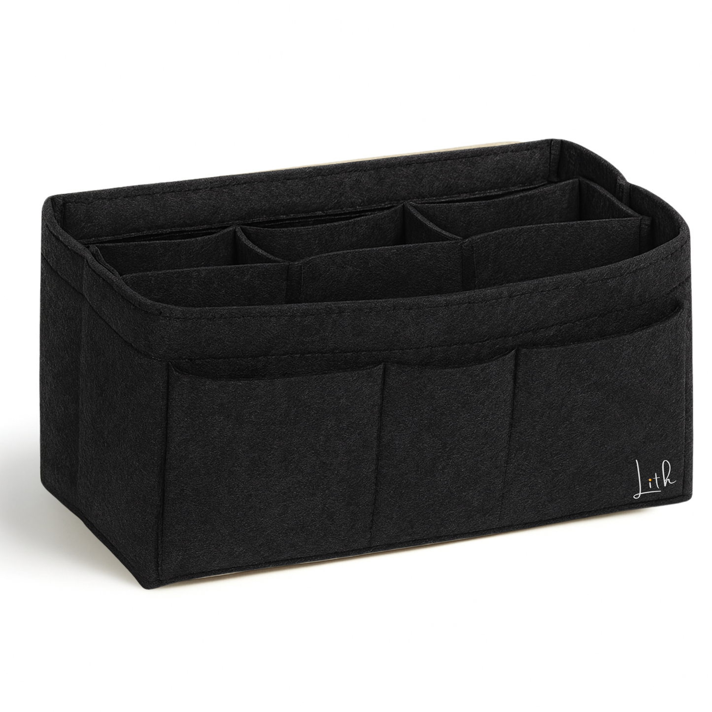 2-in-1 Handbag Organizer Insert – Lightweight Felt Tote Bag Organizer with Removable Pouch