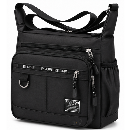 Multi-Pocket Crossbody Shoulder Bag | Water-Resistant Everyday Organiser