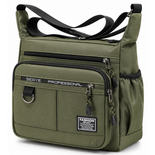 Multi-Pocket Crossbody Shoulder Bag | Water-Resistant Everyday Organiser