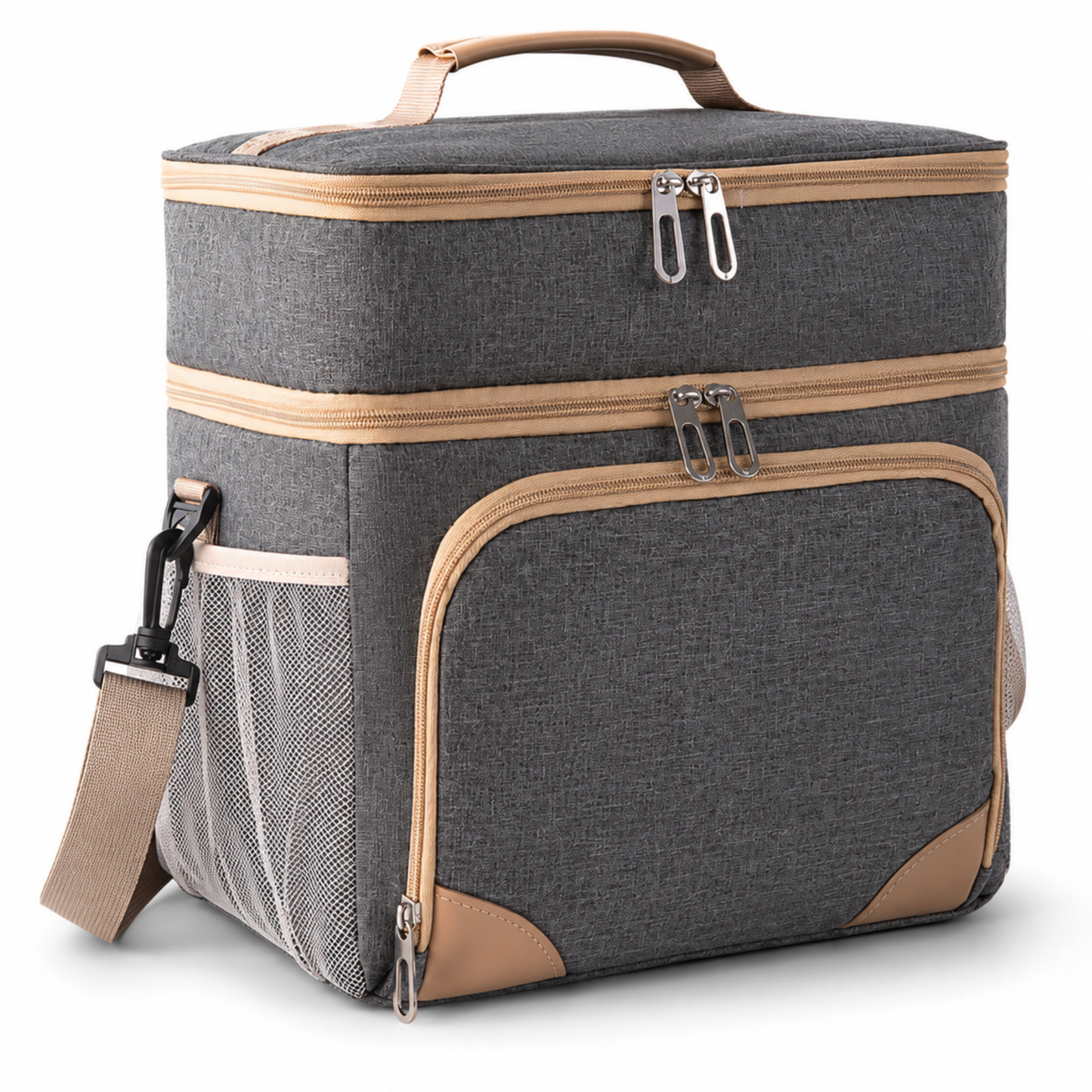 LITH 12.7L Double Layer Insulated Lunch Bag – Large Thermal Cooler with 6mm Insulation