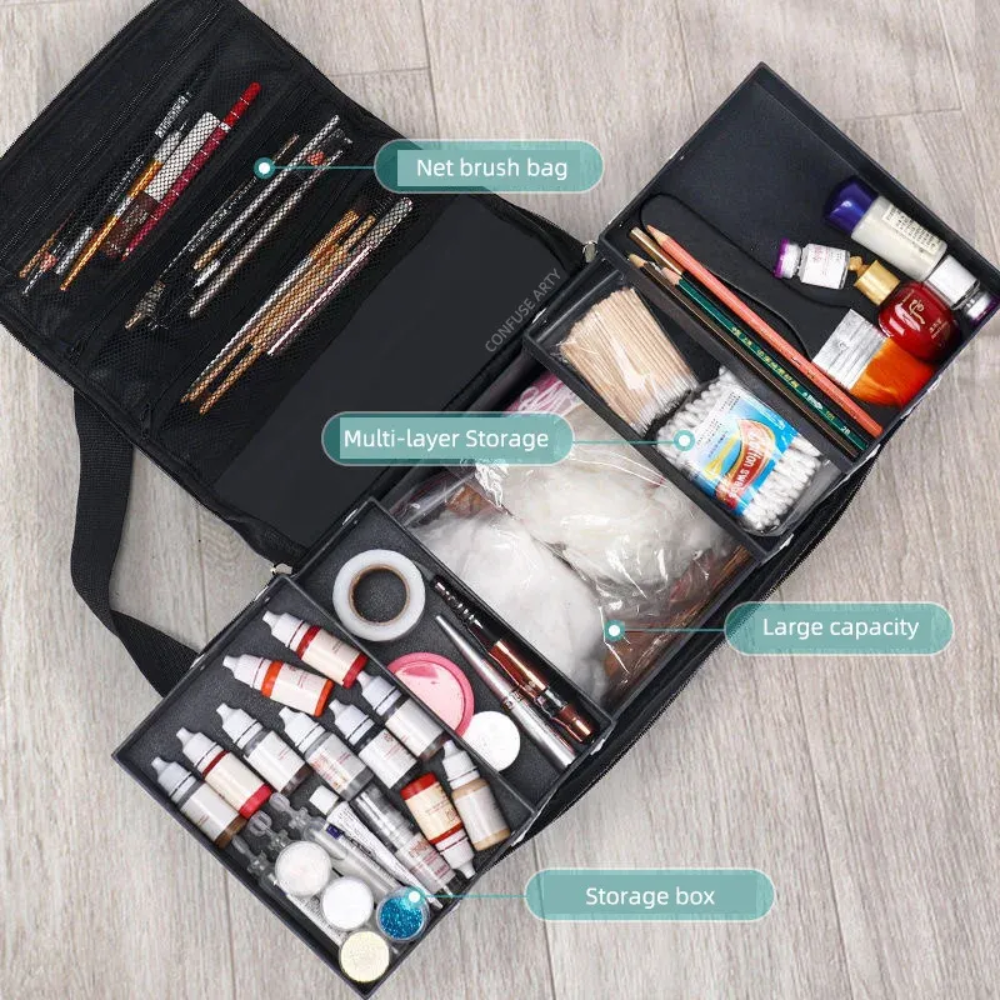 Makeup & Nail Beauty Travel Organizer Case