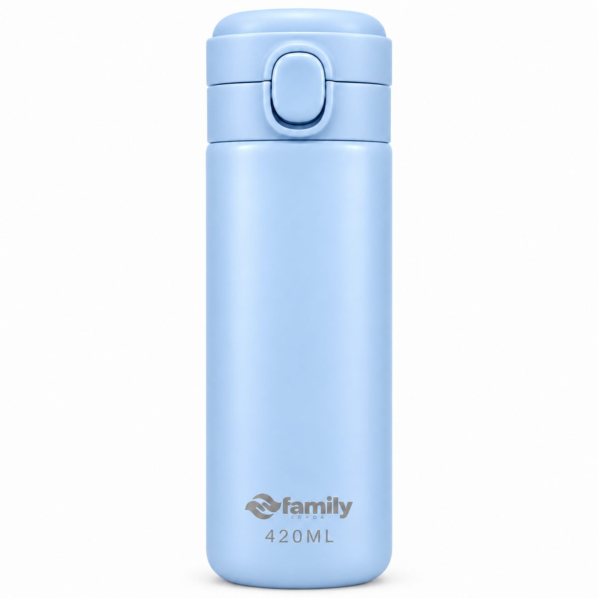 LITH 420ml Kids Insulated Water Bottle – Stainless Steel Flask with Push-Button Lid