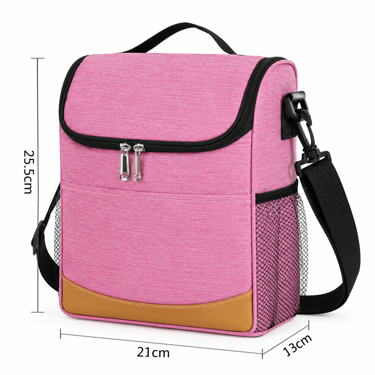 LITH 7L Insulated Lunch Bag – Water-Resistant Oxford Cooler Bag with Shoulder Strap & Mesh Side Pockets